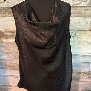 Elegant Black Sleeveless Top with Cowl Neck